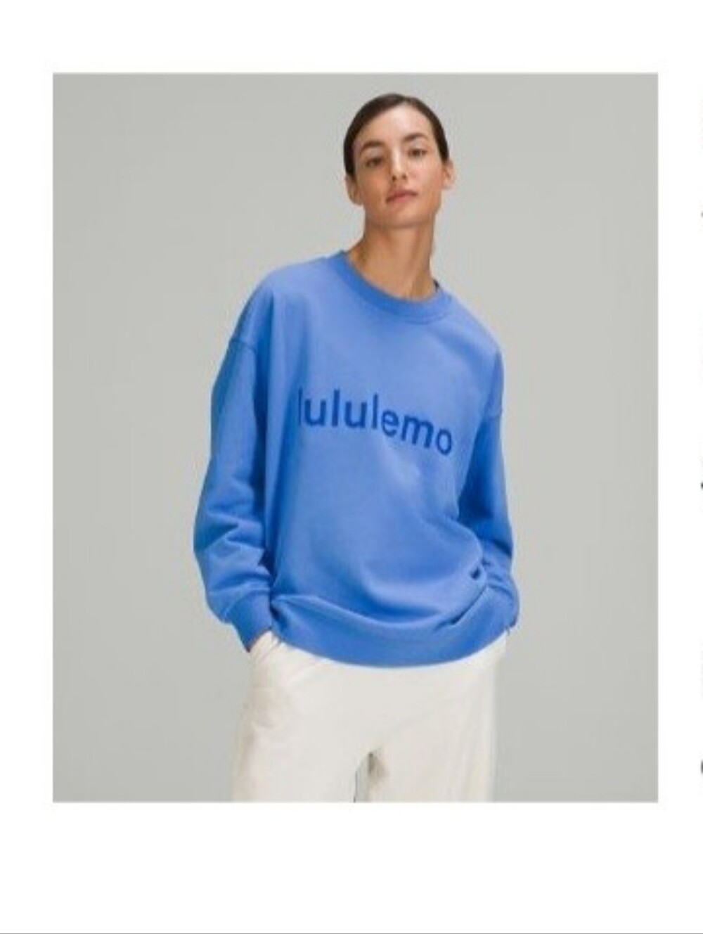 Lululemon Blue Nile Graphic Perfectly Oversized Sweater Sz 18